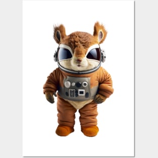 Cool Space Squirrel Plushie Design Posters and Art